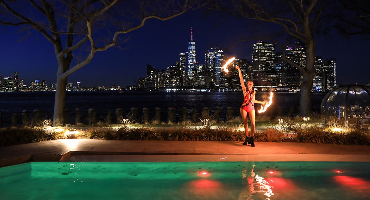 Light exhibition with a view