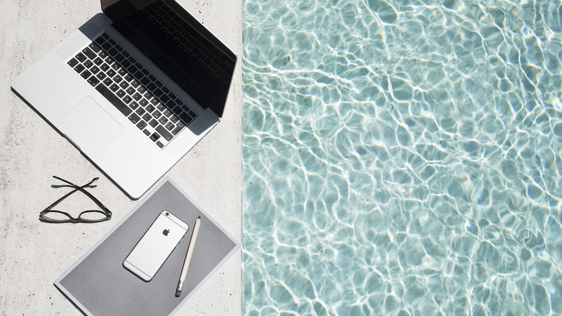 Relaxing poolside moments during a corporate retreat